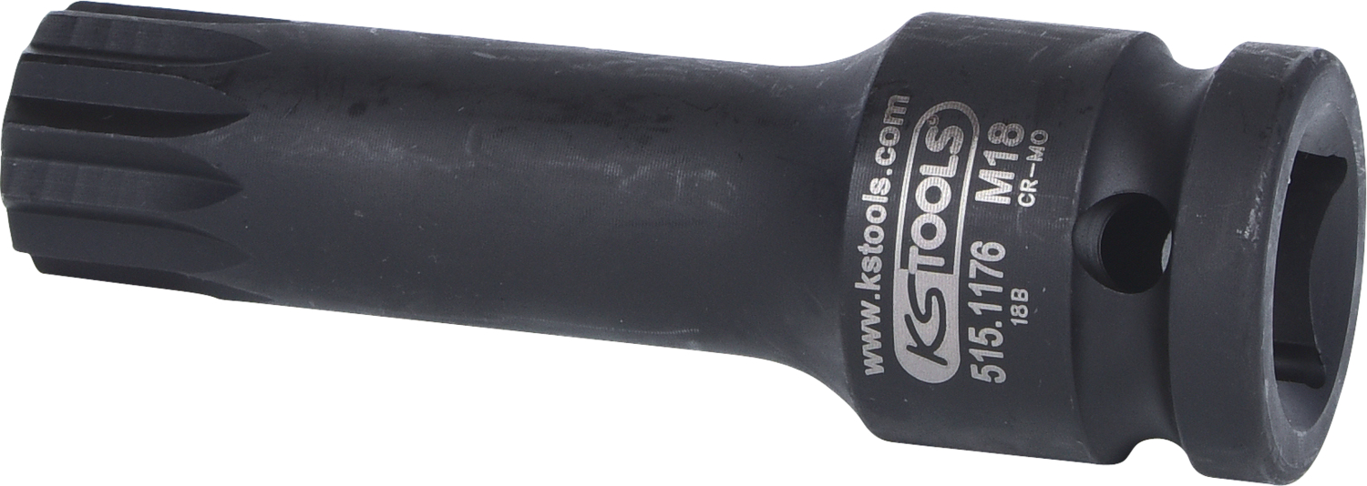 KS Tools 1/2" Kraft-Bit-Stecknuss XZN,lang