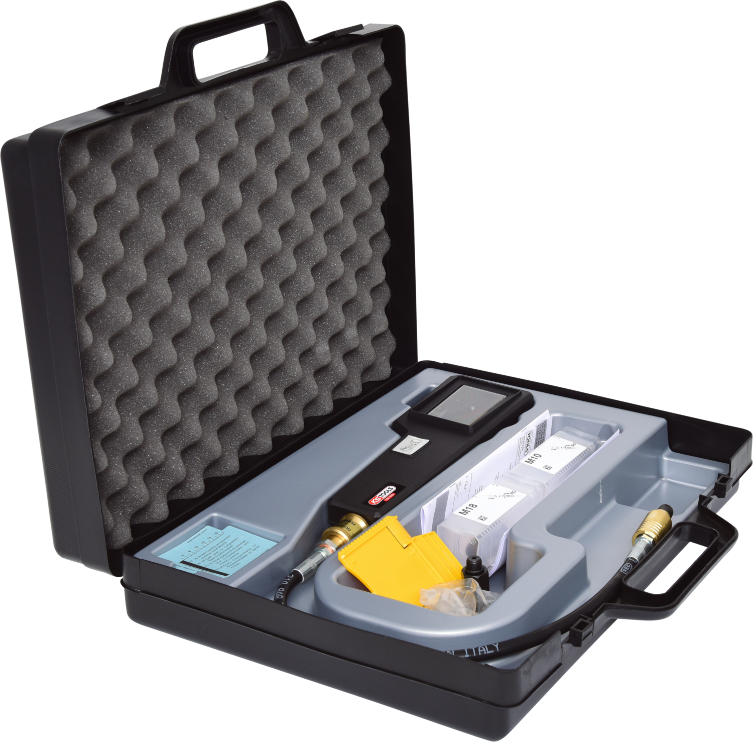 KS Tools Kompressions-Druckprüfgerät für Benzinmotoren mit Diagrammschreiber, 58-tlg