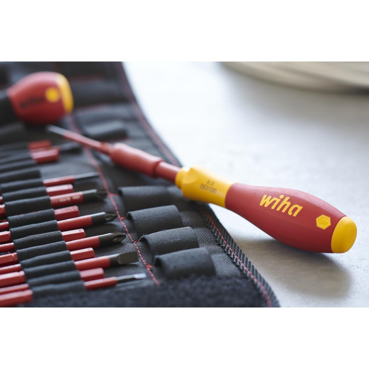 Wiha Schraubendreher und Bit Set slimVario gemischt 19-teiliges Set mit Falttasche