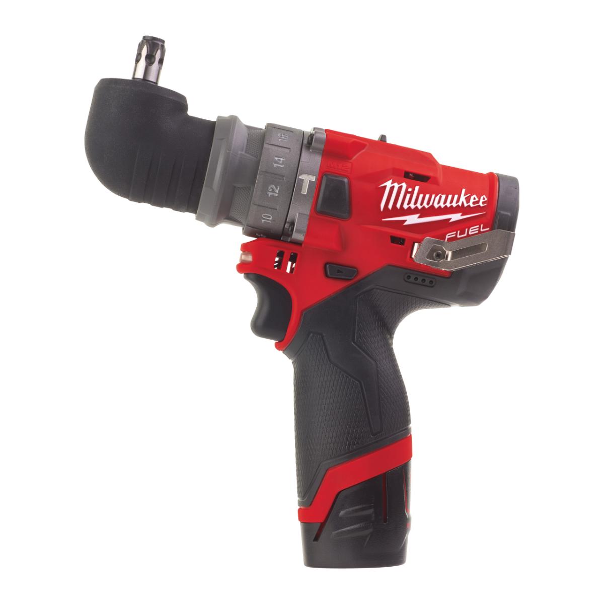 Milwaukee M12 FUEL Akku-Kompakt-Schlagbohrschrauber mit Schnellwechselbohrfutter M12 FPDXKIT-202X