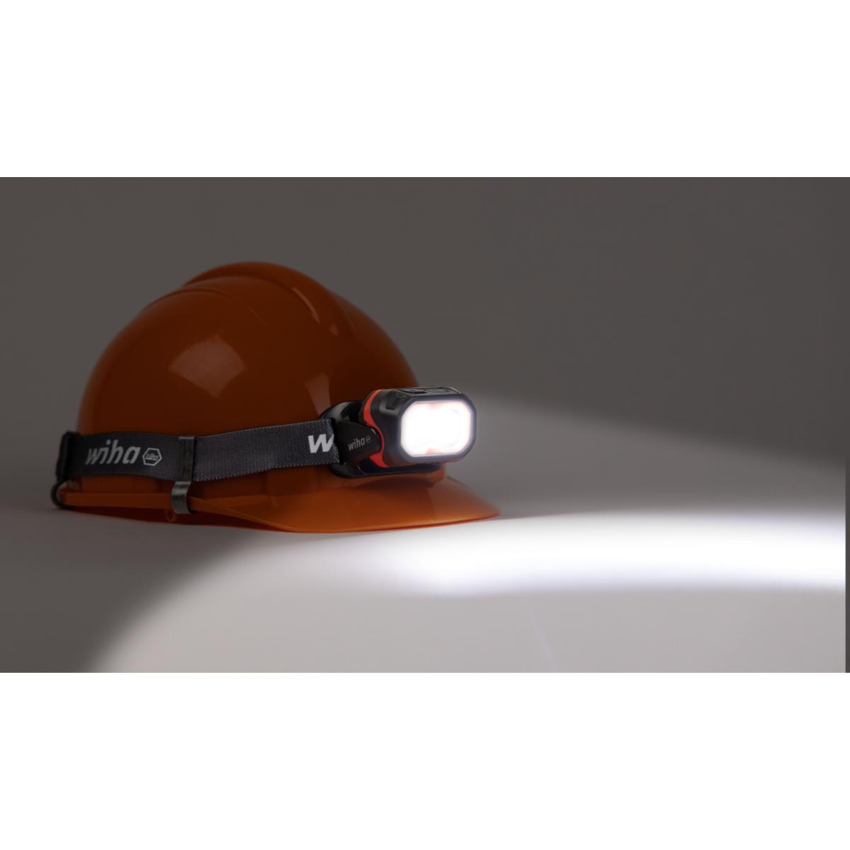 Wiha Stirnlampe 500 lm mit Bewegungssensor mit USB-C-Ladekabel