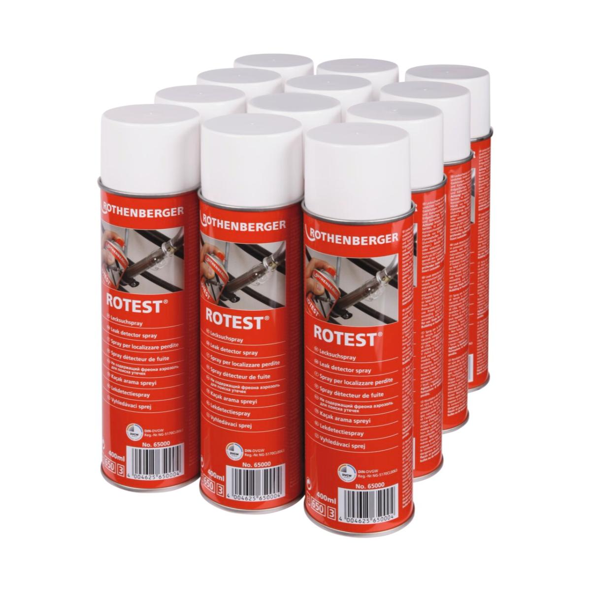 ROTHENBERGER Lecksuchspray, 400ml, 12-Stück