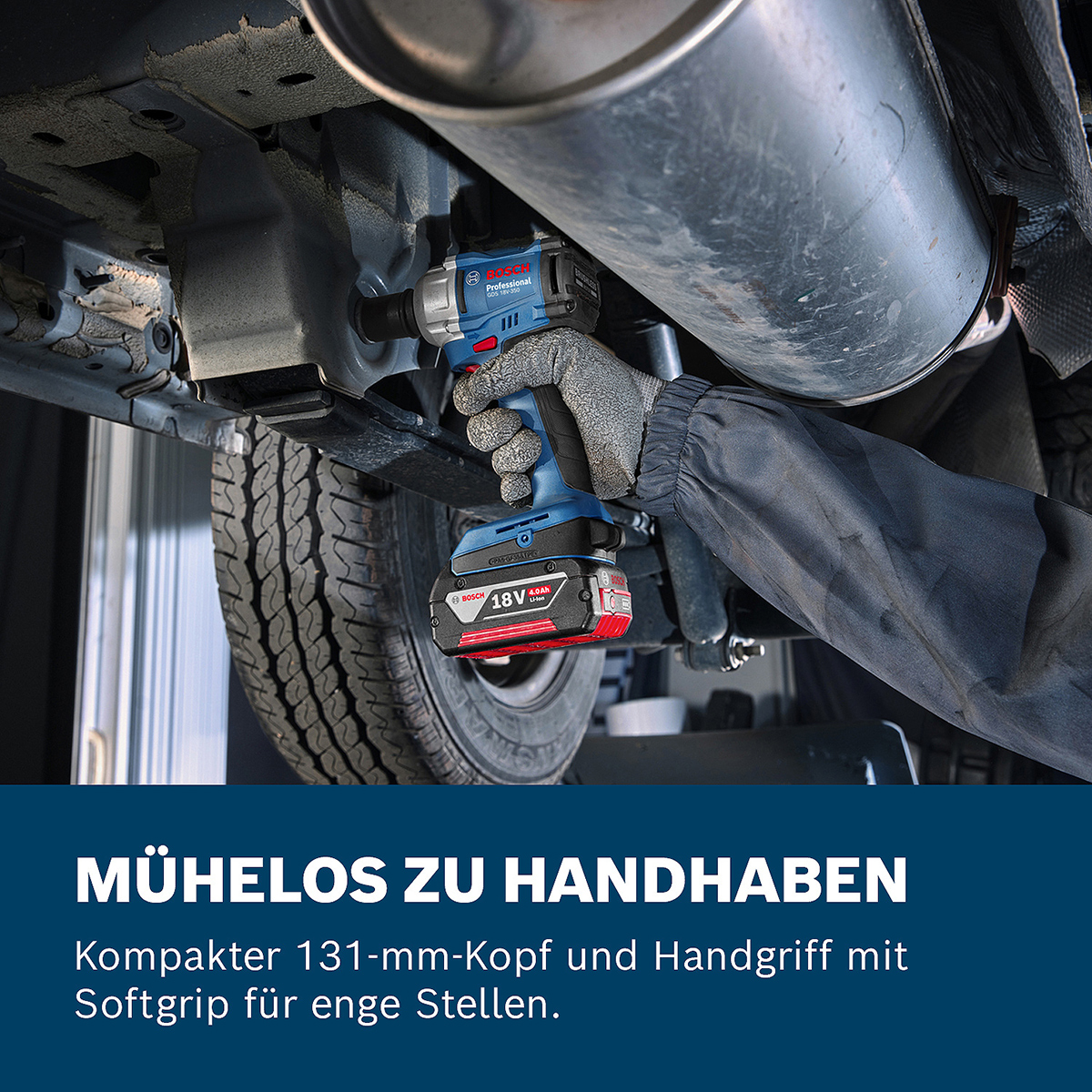 Bosch Akku-Drehschlagschrauber GDS 18V-350, 2 x Akku GBA 18V 4.0Ah in L-BOXX
