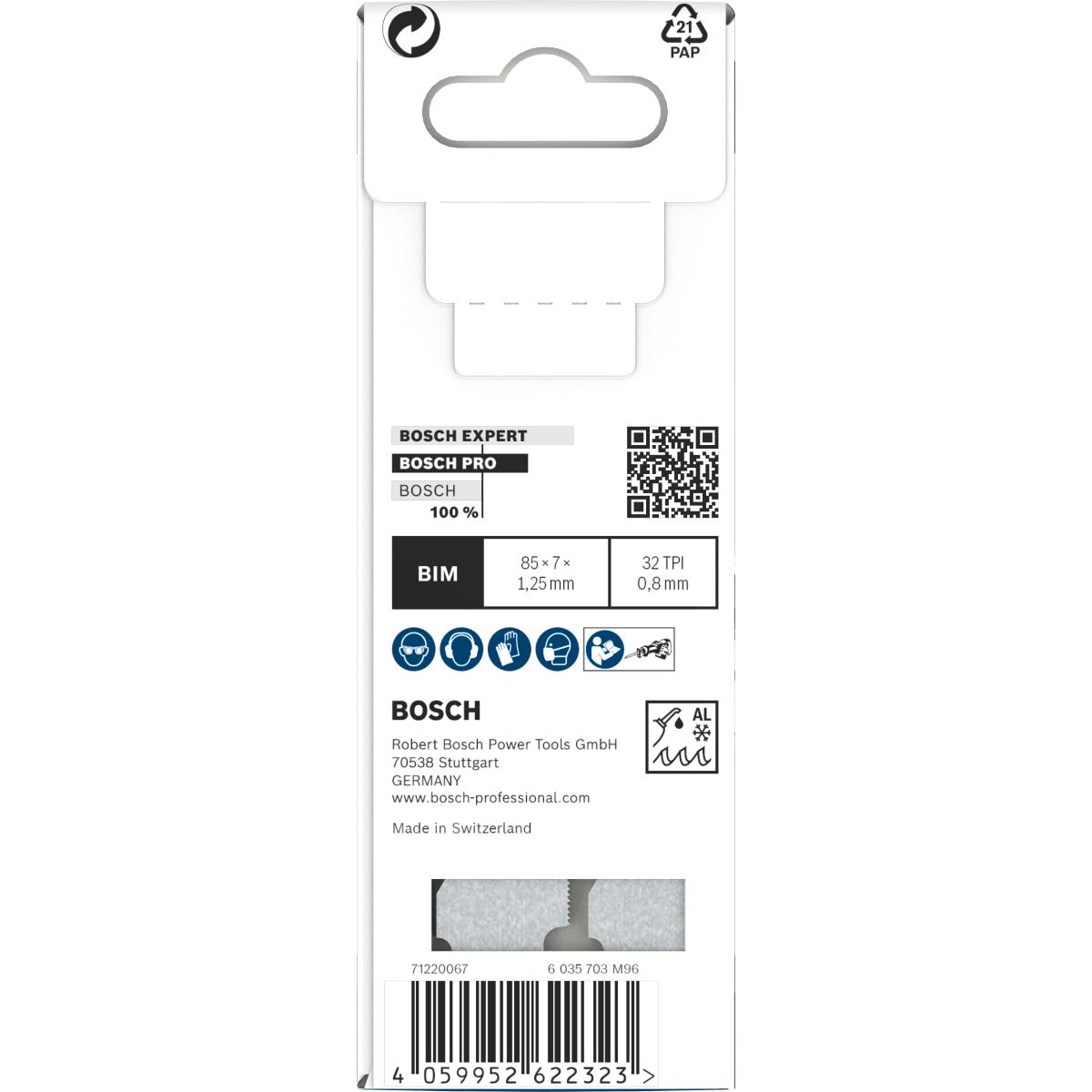 Bosch PRO Thin Metal S325GF Blatt,1,25 x 7 x 85 mm - 5 Stück