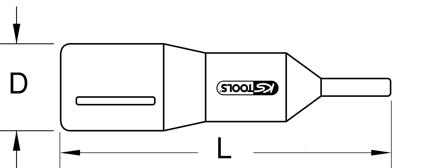 KS Tools 3/8" Bit-Stecknuss mit Schutzisolierung für Innensechskant-Schrauben