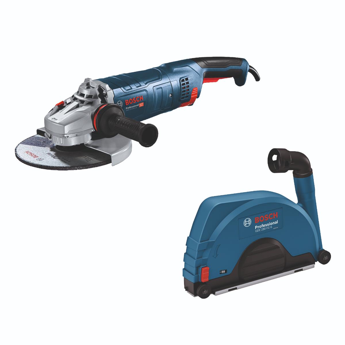 Bosch Winkelschleifer Combi GWS 24-230 JZ + GDE 230 FC-S