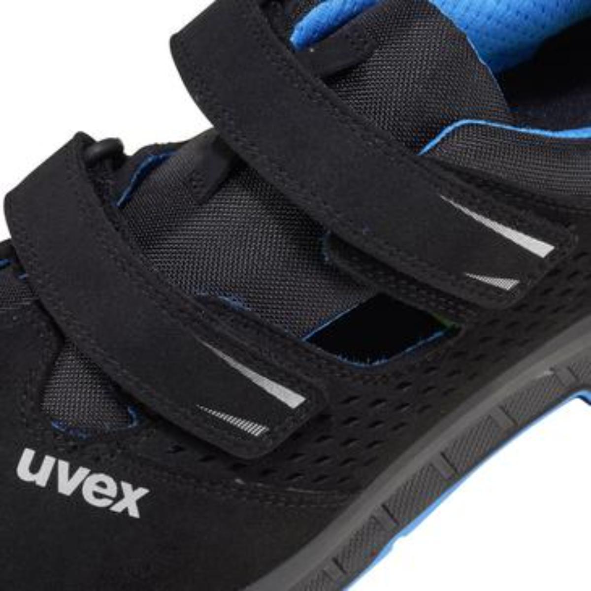 uvex 2 trend Sicherheitsschuh Sandalen S1 blau-schwarz