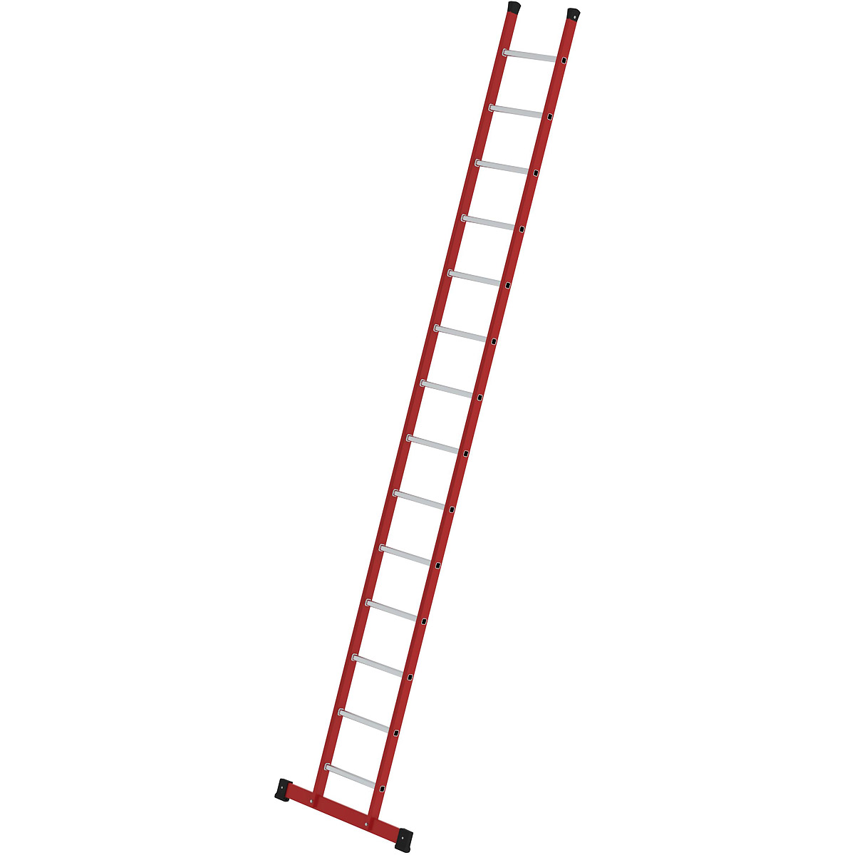 Munk Sprossen-Anlegeleiter GFK/Alu mit Traverse