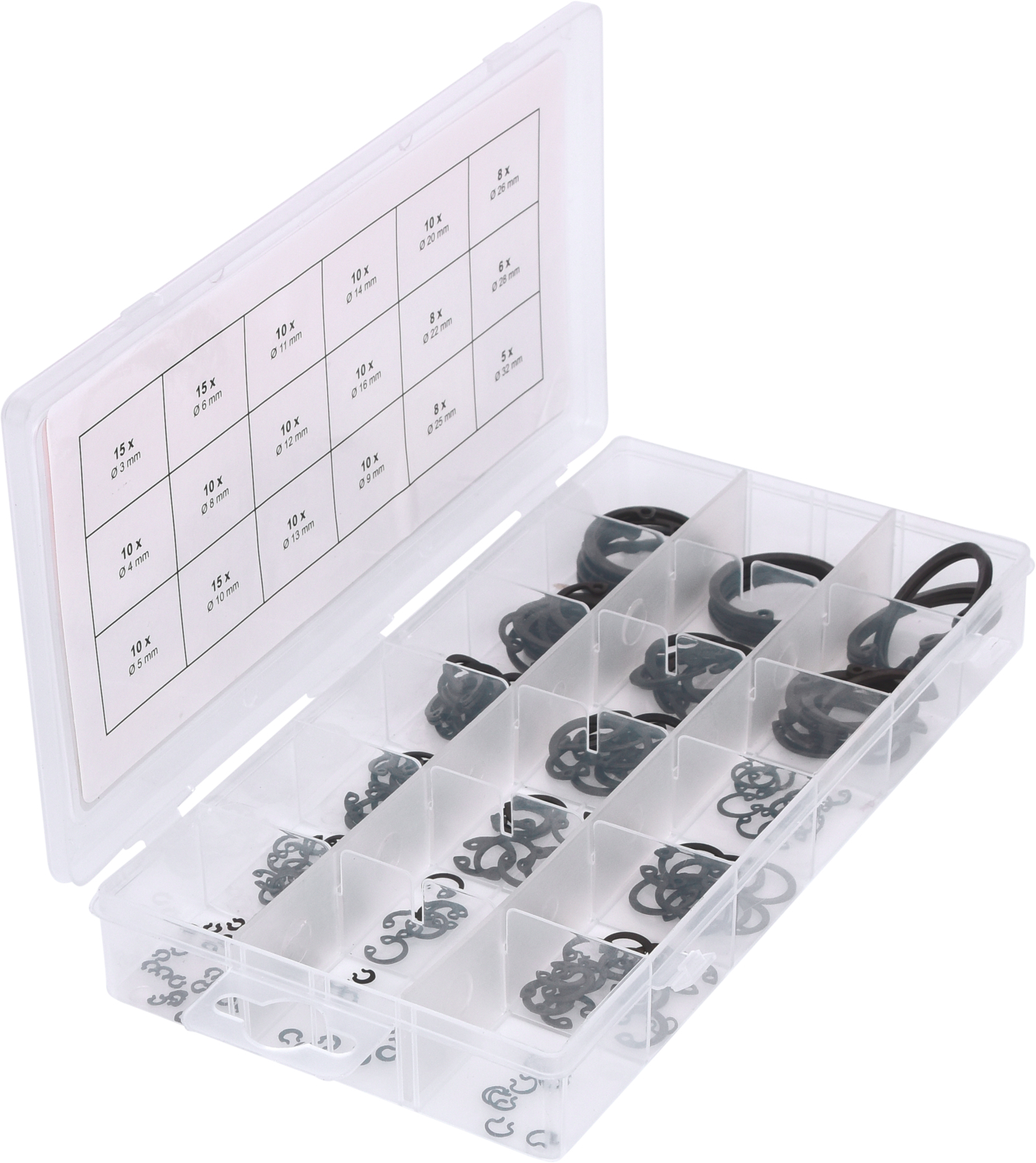 KS Tools Sortiment Sprengringe innen, Ø 3-32mm, 180-tlg