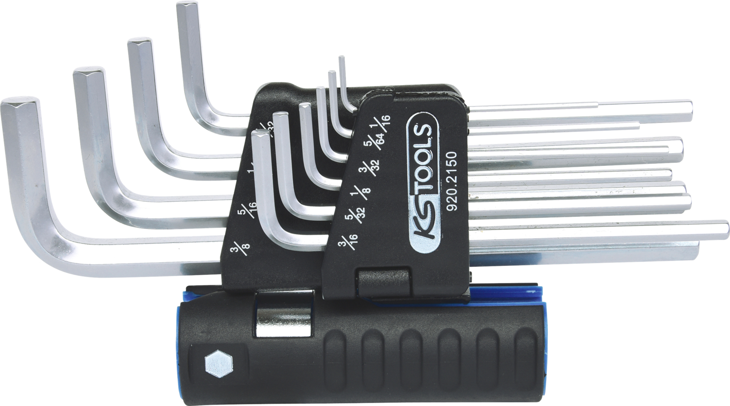 KS Tools 3 in 1 Innen6kant-Winkelstiftschlüssel-Satz,10-tlg lang, Zoll
