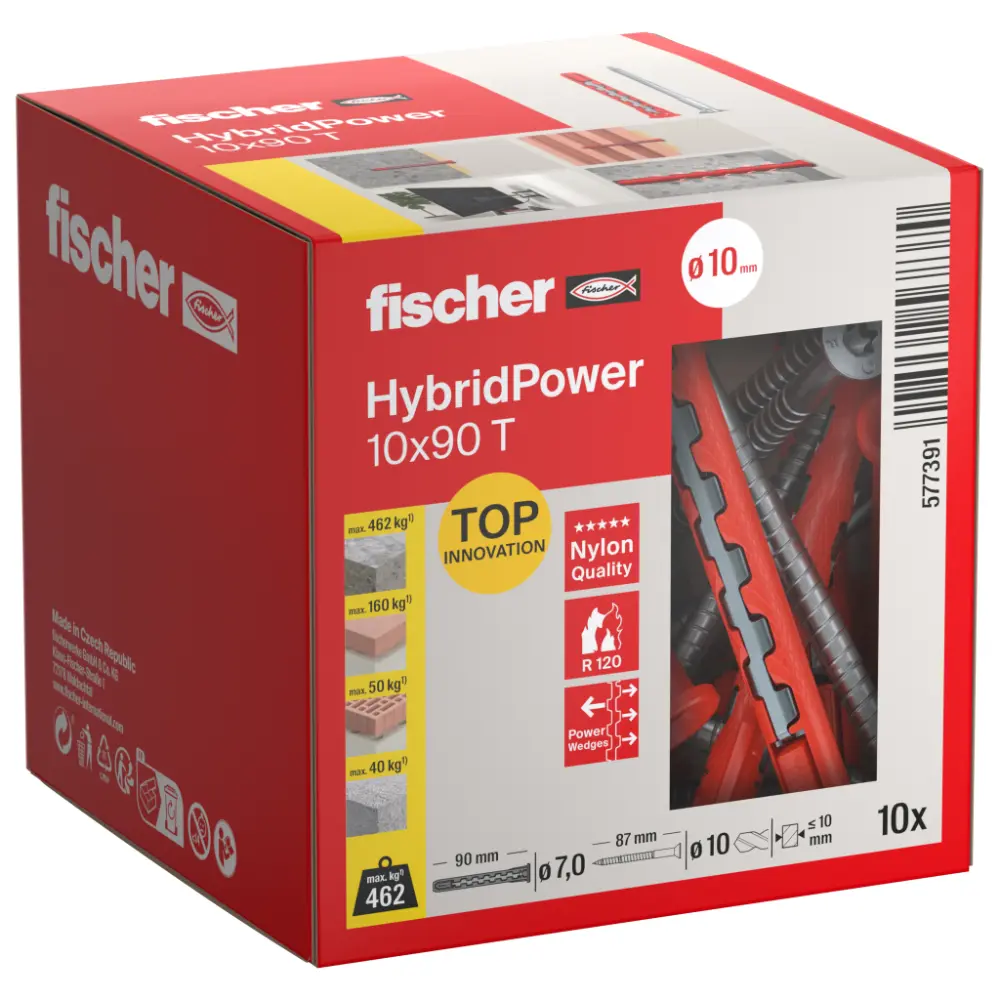 Fischer HybridPower 10x90 T (10) mit Senkkopfschraube