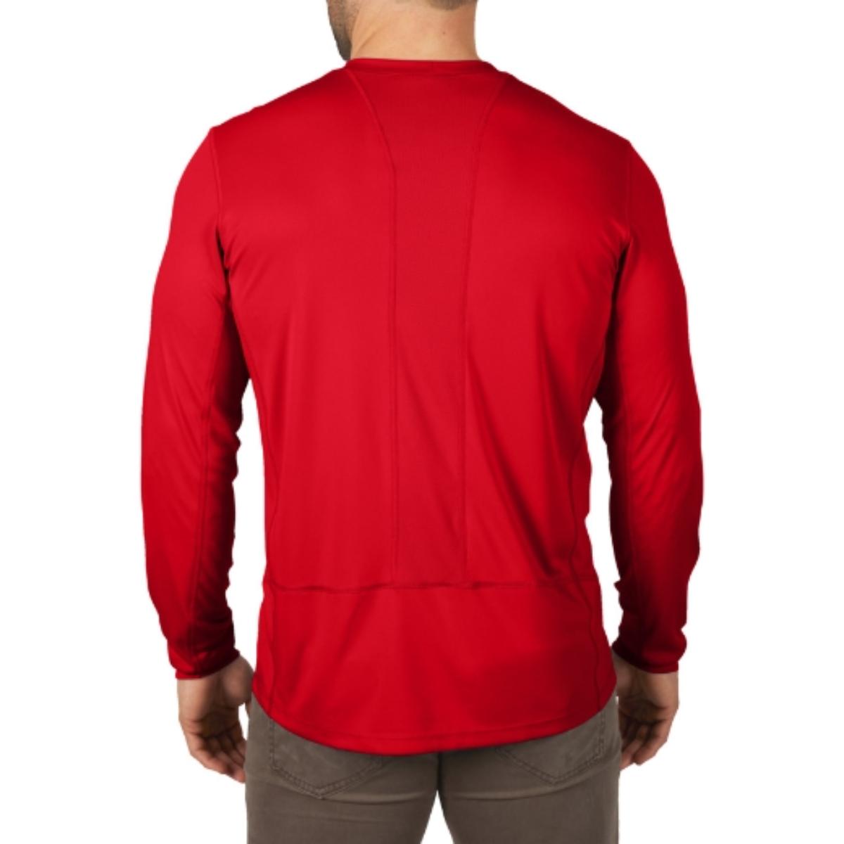 Milwaukee Workskin Langarm-Shirt rot mit UV-Schutz