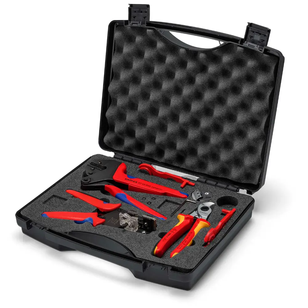 KNIPEX Werkzeugkoffer für Photovoltaik für Solar-Steckverbinder MC4 (Multi-Contact) 7-teilig