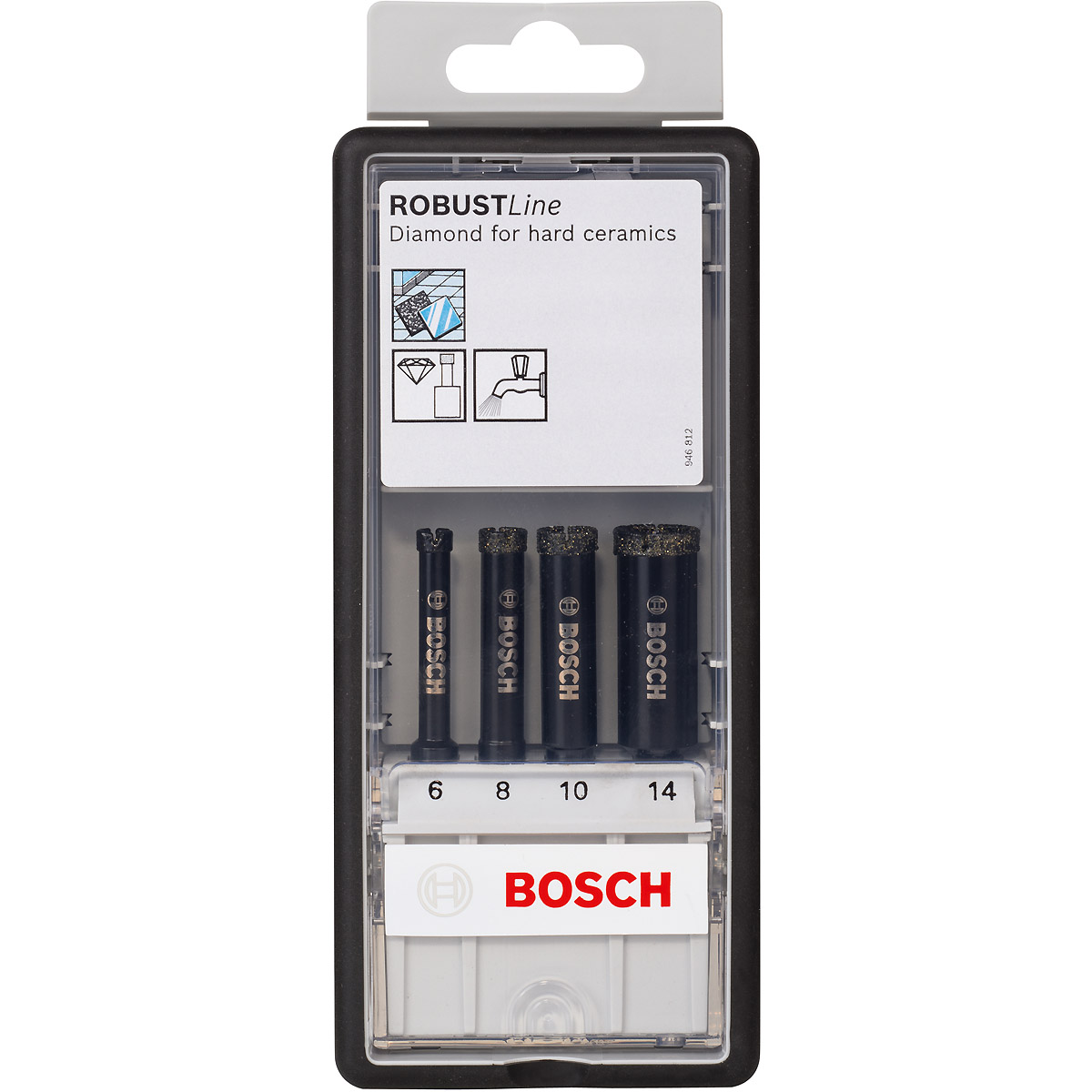 Bosch Diamantnassbohrer-Set Robust Line, 4-teilig, 6 8,10,14 mm