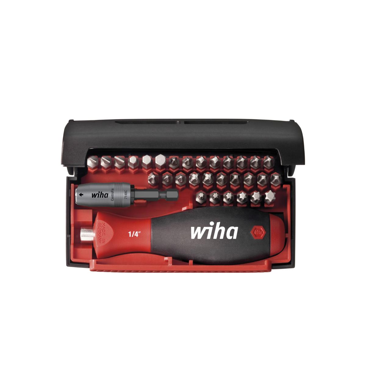 Wiha Bit Set Collector Standard 25 mm gemischt 32-teiliges Set 1/4 zoll C6,3 mit Box