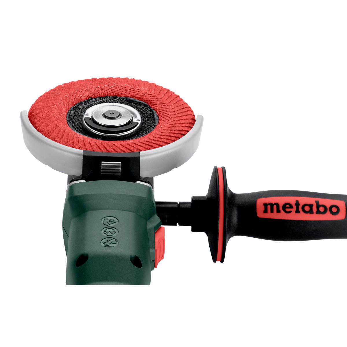 Metabo Akku-Flachkopf-Winkelschleifer WVBF 18 LT BL 11-125 Quick, metaBOX 165 L