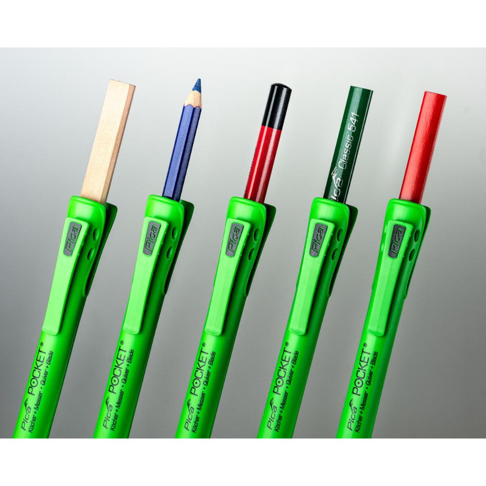 Pica Pocket Köcher & Messer mit 1 Steinhauerstift 24cm