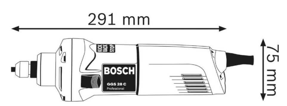 Bosch Geradschleifer GGS 28 C mit 600 Watt Motor