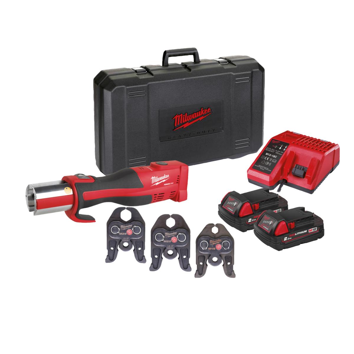 Milwaukee Akku-Presswerkzeug (Sanitär) M18 BLHPT-202C M-Set