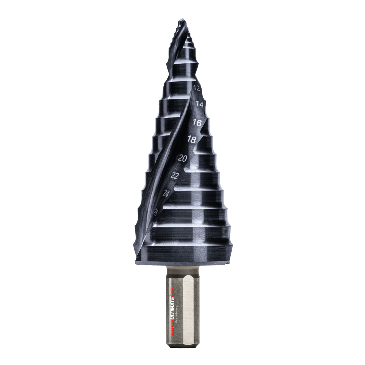 RUKO ULTIMATECUT Stufenbohrer RUnaTEC mit FLOWSTEP® Spitze, HSS, 3-Flächenschaft