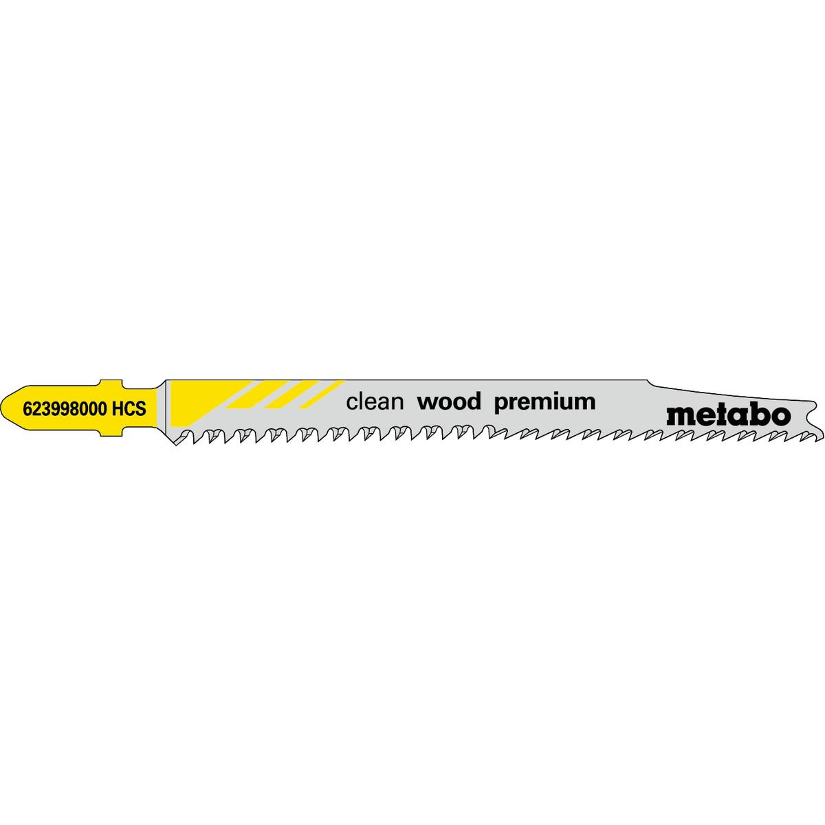 Metabo Stichsägeblätter clean wood premium 93 / 2,2 mm HCS - 5 Stück