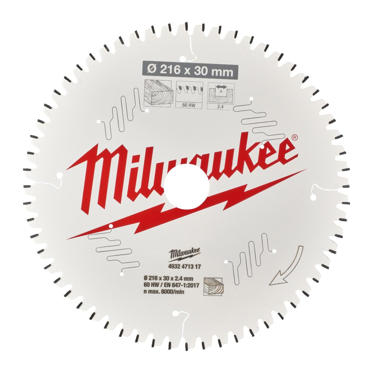 Milwaukee - KREISSÄGEBLATT 216/30MM Z60 HOLZ - 4932471317