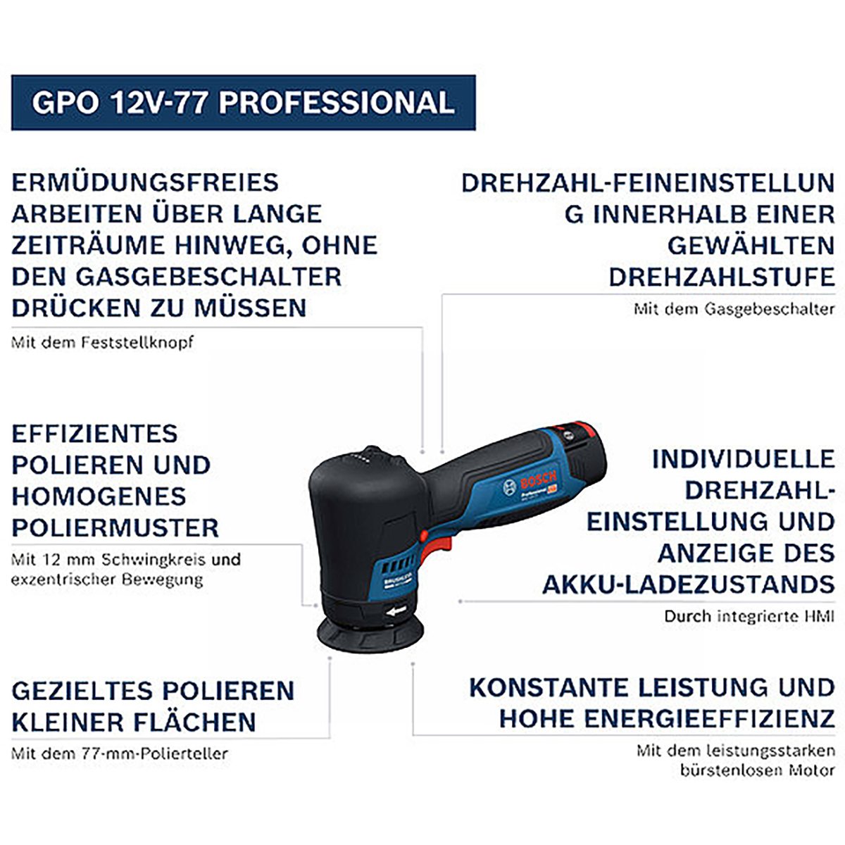 Bosch Akku-Polierer GPO 12V-77