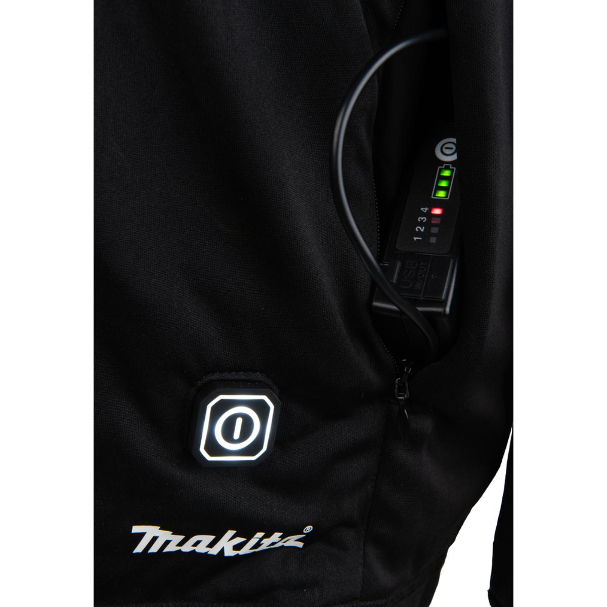 Makita Akku-Thermoshirt 18V/14,4V - 12V max. - 3-stufig - Rundhals - Größe S - DCX200CS
