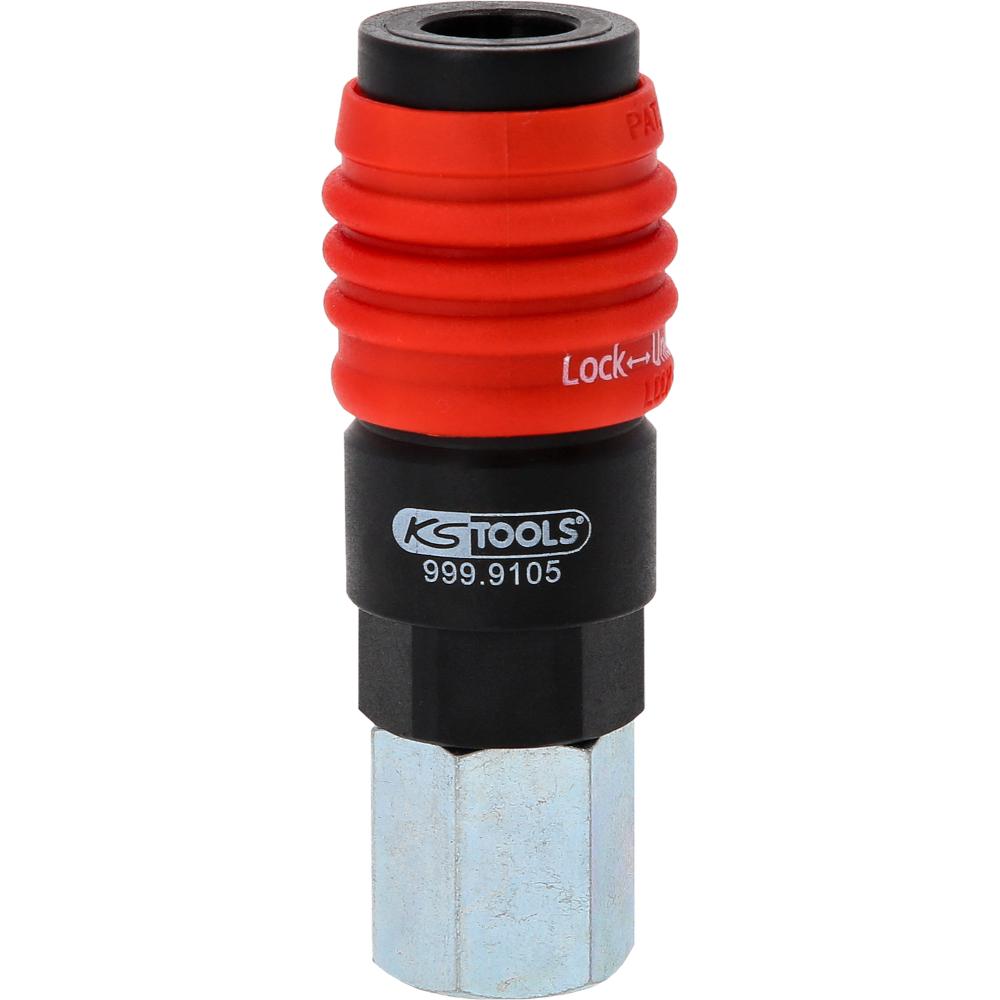 KS Tools 3in1 Universal-Druckluft-Sicherheitskupplung mit 1/4 Zoll IG