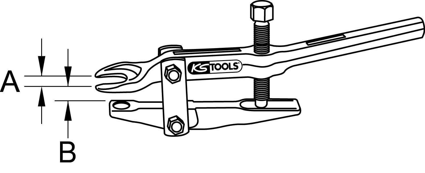 KS Tools Universal-Kugelgelenk-Ausdrücker, 20mm, langer Arm