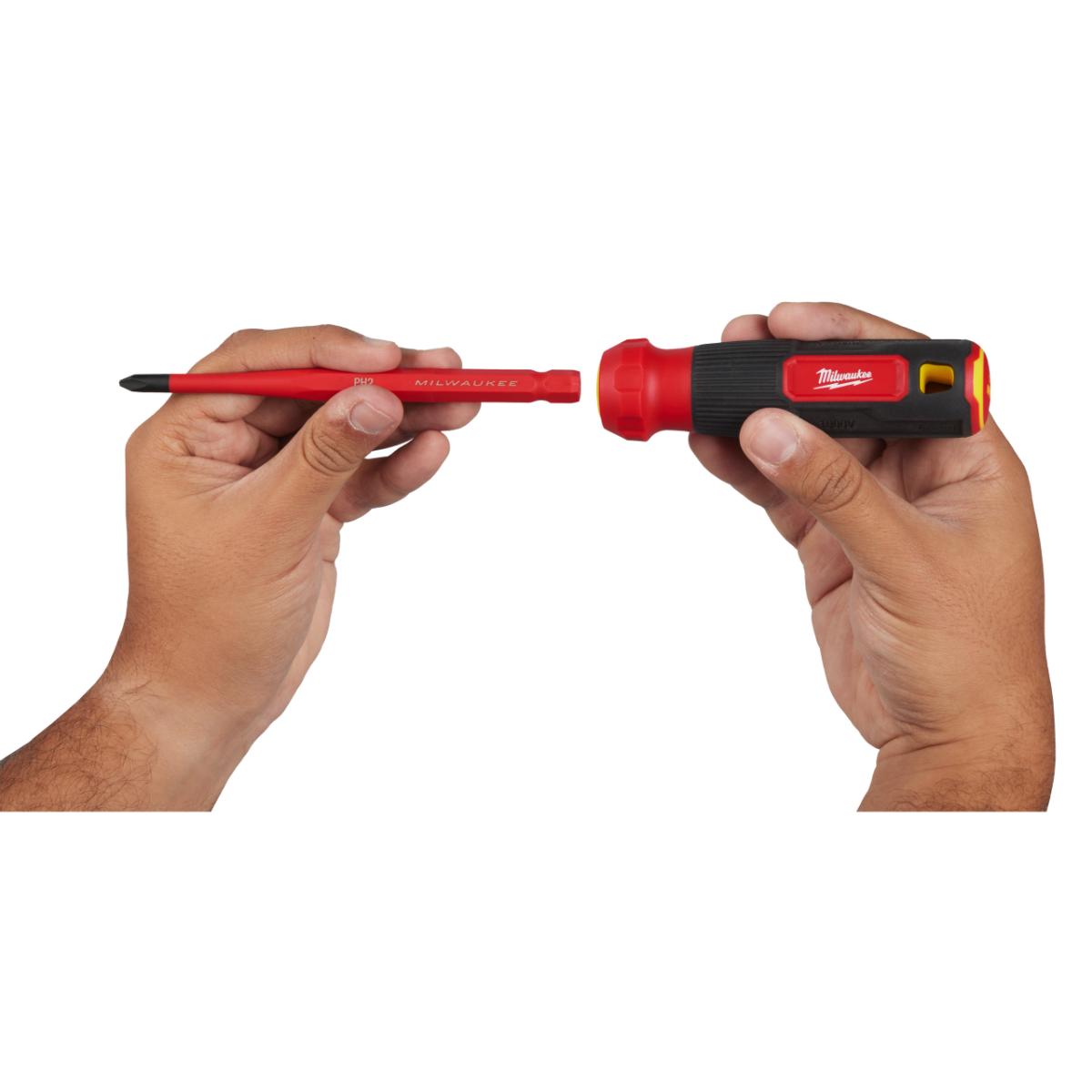 Milwaukee Multi-Bit Schrauberdreher 4 in 1 VDE geprüft mit 4 isolierten Bits TX