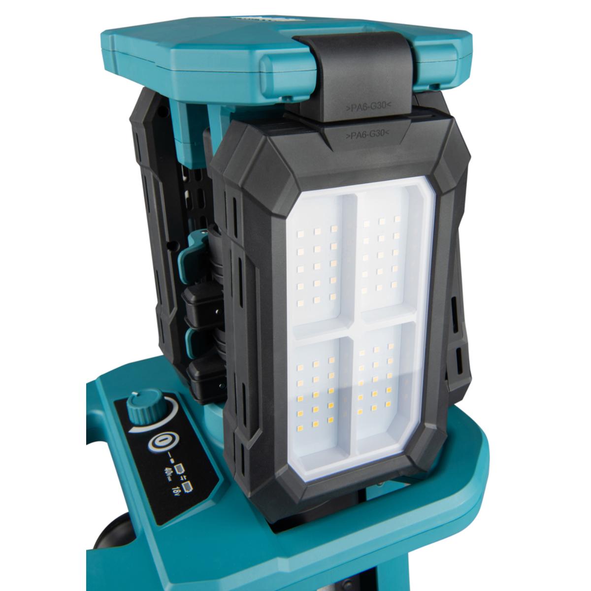 Makita Akku-LED-Baustrahler XGT 40V max. LXT 18V 1.100-15.000 lm 400-5.000 lx IP56