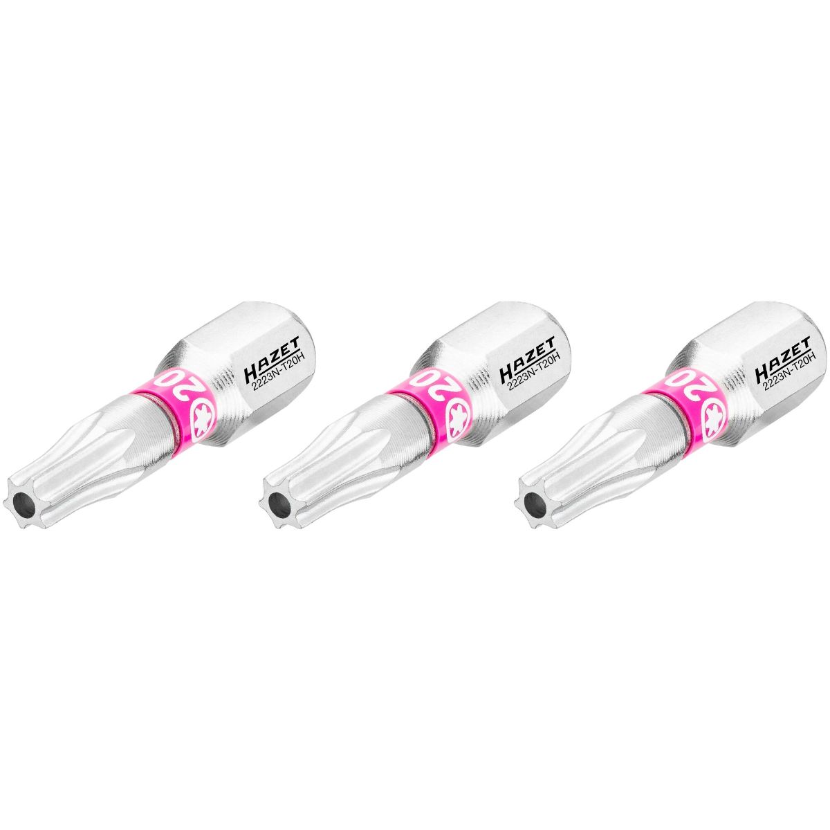 HAZET Bit Sechskant 6,3 (1/4 Zoll) Tamper Resistant TORX Profil 3 Stück