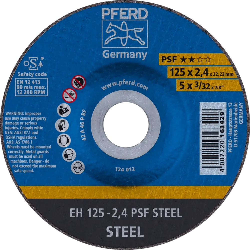 PFERD TOOLS Trennscheibe EH gekröpft Universallinie PSF STEEL für Stahl