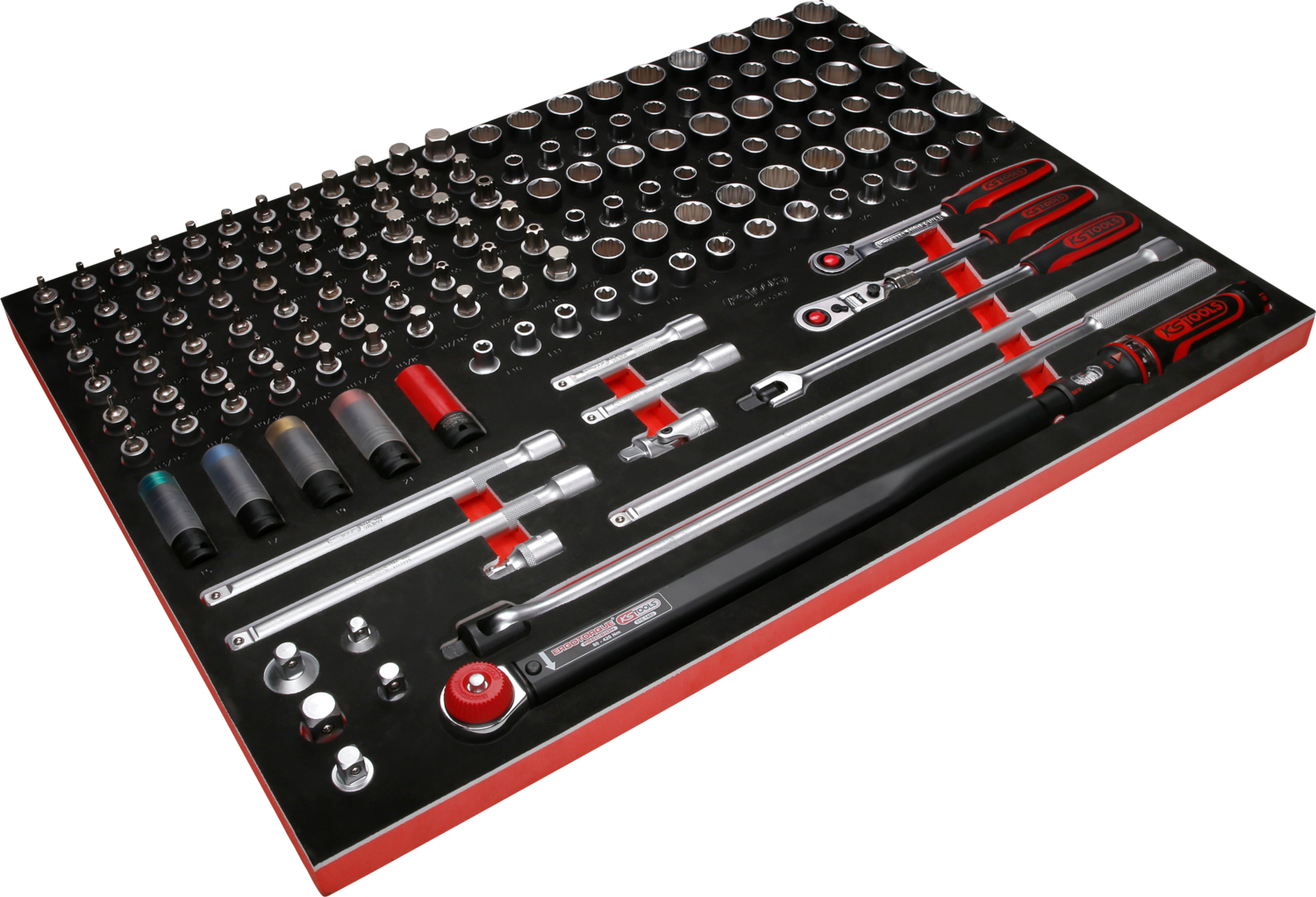 KS Tools 1-2'' Steckschlüssel-Satz in Schaumstoffeinlage, 149-tlg