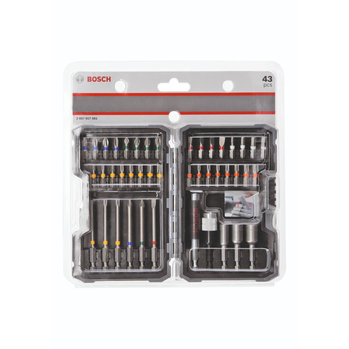 Bosch Steckschlüssel und Schrauberbits,Extra Hard , 43-teiliges Set
