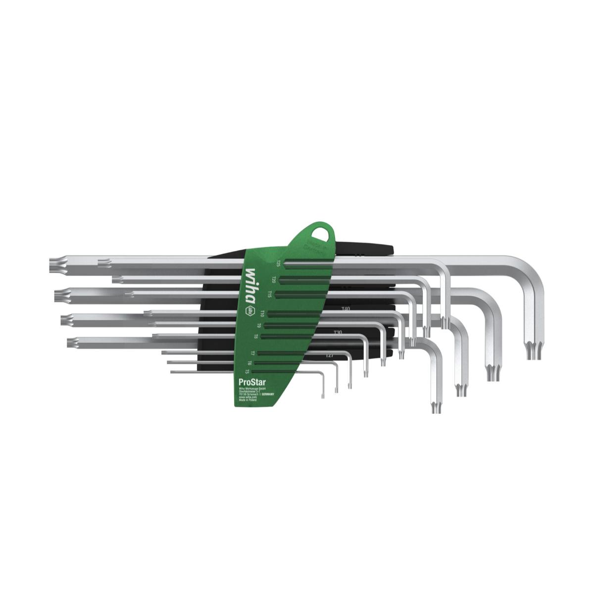 Wiha Stiftschlüssel Set im ProStar Halter TORX 13-teiliges Set titansilber in SB-Kartonverpackung