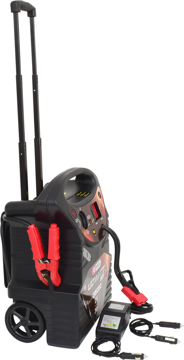 KS Tools 12 V + 24 V Batterie-Booster, mobiles Starthilfegerät 2340 A