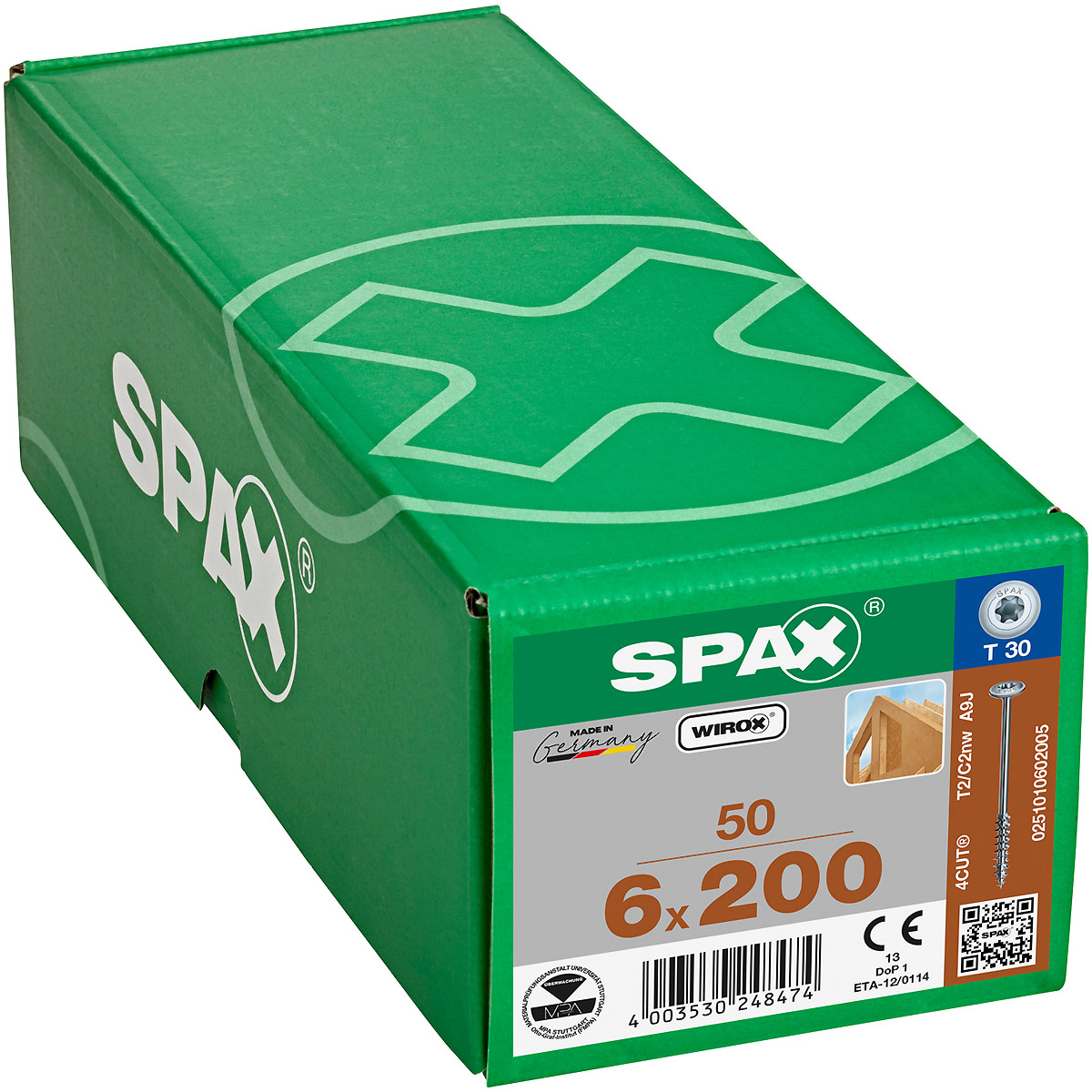 SPAX Tellerkopf T-Star Plus T30 Teilgewinde WIROX, 50 Stück
