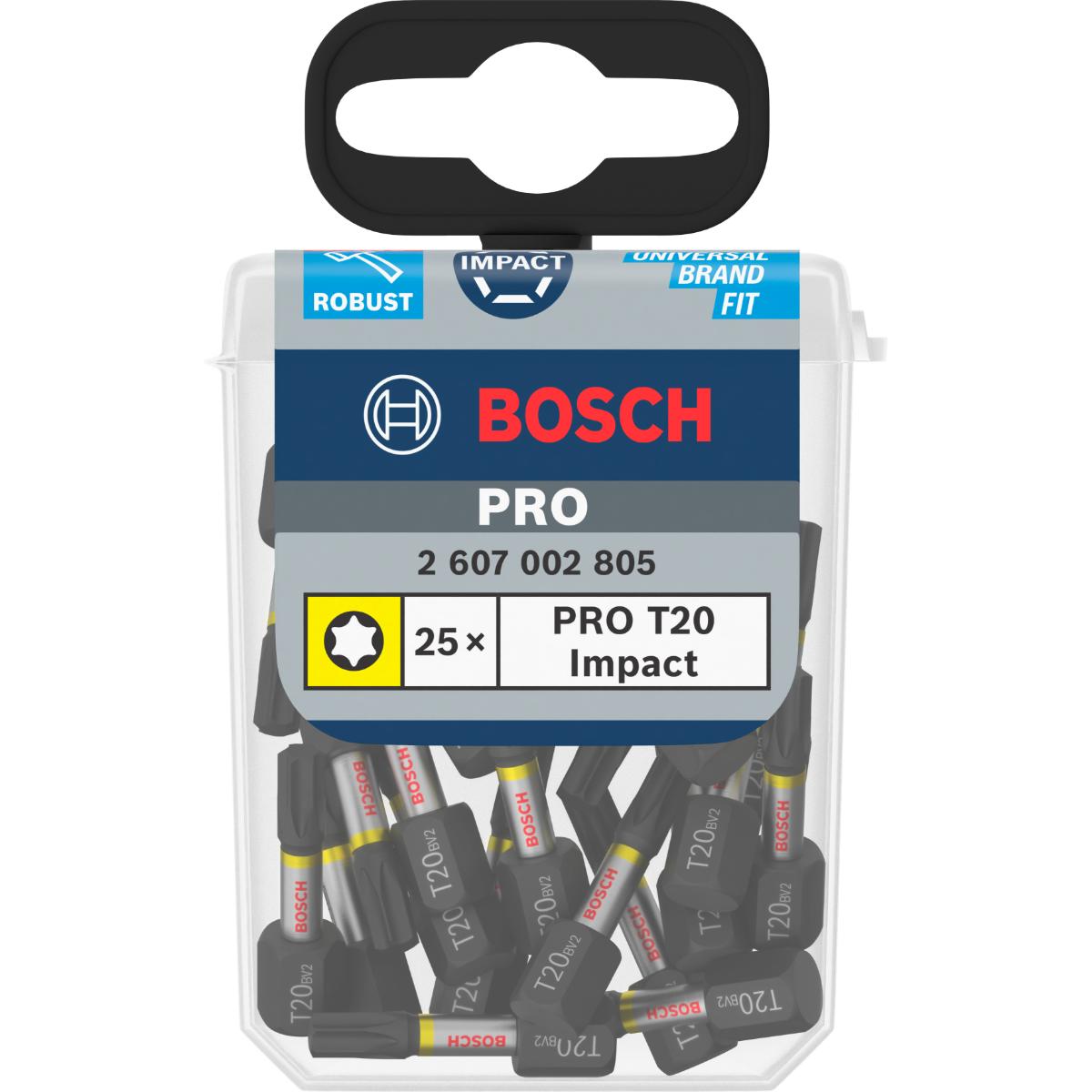Bosch PRO Impact T20 25 mm 25 Stück für Schraubendreher