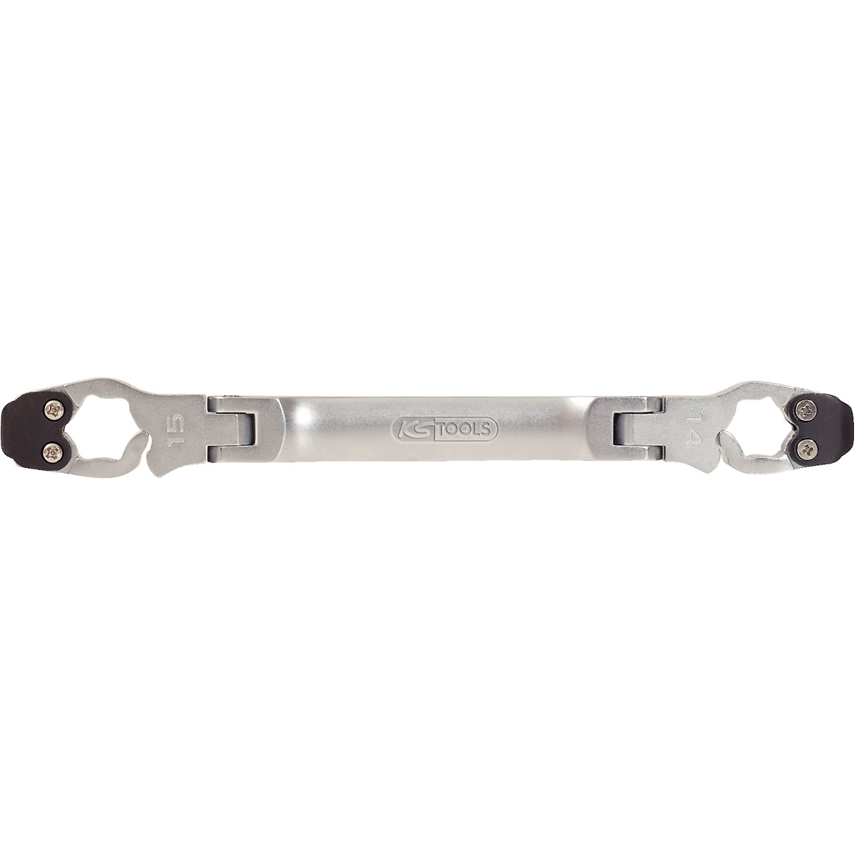 KS Tools CHROMEplus Ratschen-Schlüssel mit Gelenk, 14x15