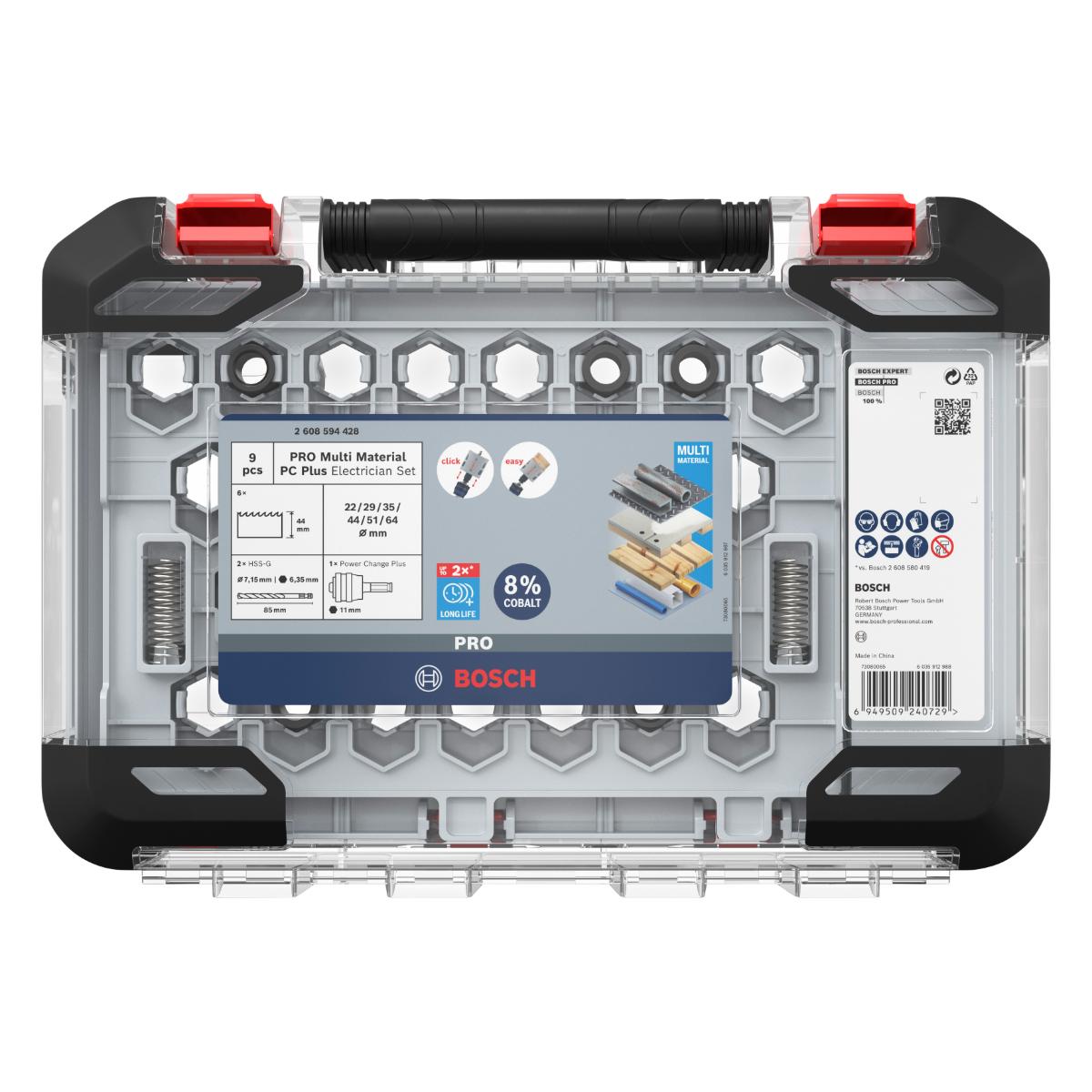 Bosch PRO Multi Material PC Plus Lochsägen ø 22,29,35,44,51,64 - 9 teiliges Set