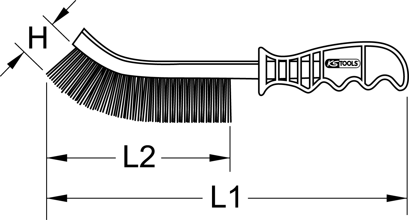 KS Tools Edelstahldraht-Allzweck-Drahtbürste, 250mm
