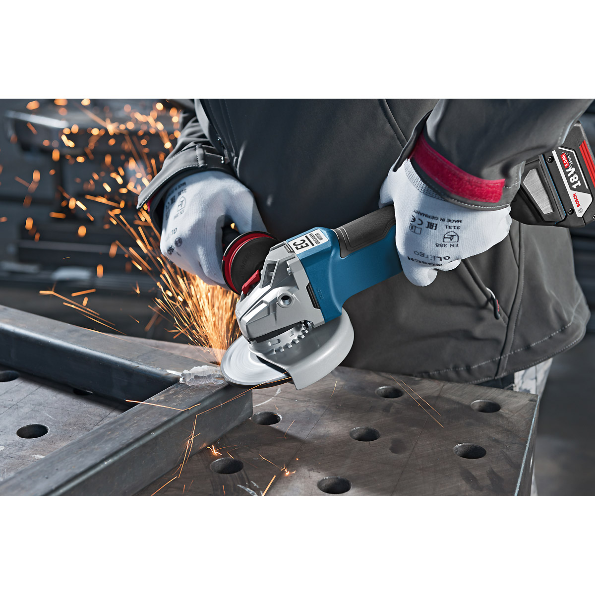 Bosch Akku-Winkelschleifer GWS 18V-10 PC, Solo Version
