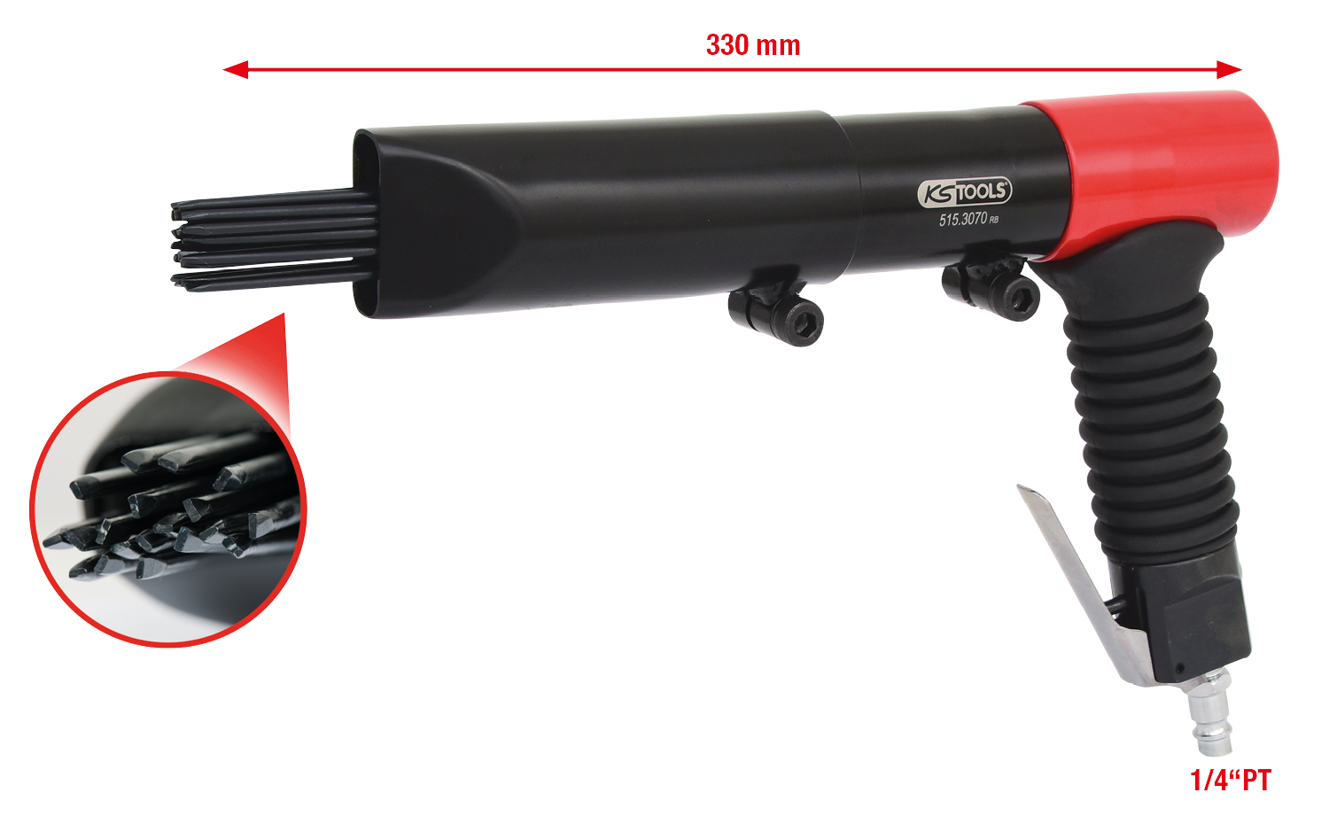 KS Tools 3/8" Druckluft-Nadelentroster, max.6,3bar, 1-4''PT