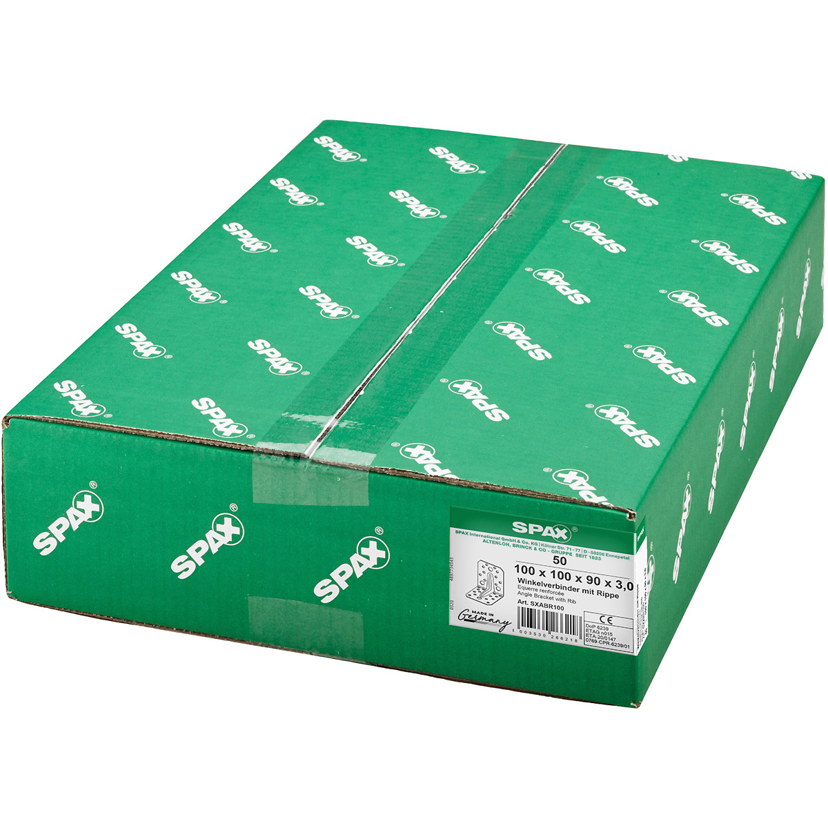 SPAX Winkelverbinder mit Rippe, 50 Stück