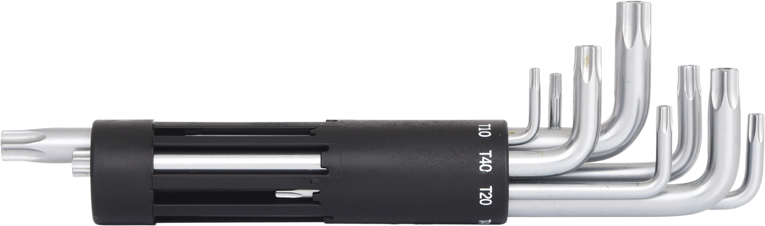KS Tools 3 in 1 Torx-Winkelstiftschlüssel-Satz mit Bohrung,8-tlg lang
