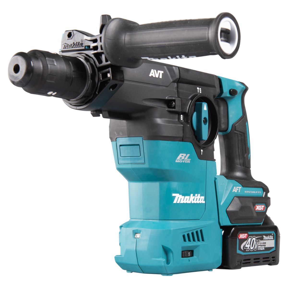 Makita Akku-Kombihammer 40V max. + Schnellwechselfutter / 4,0 Ah, 2 Akkus+Ladegerät+Transportkoffer