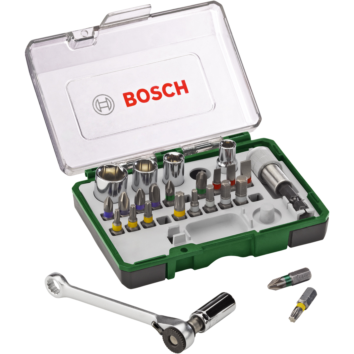 Bosch Schrauberbit- und Ratschen-Set, 27-teilig