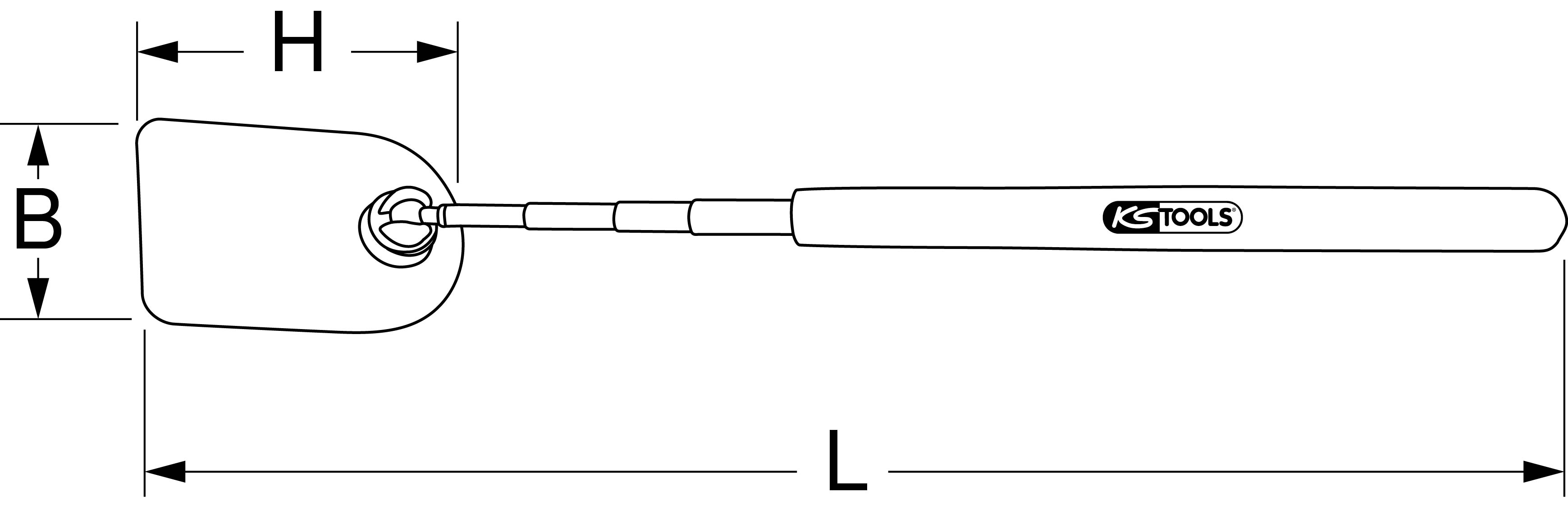 KS Tools Teleskop-Lupe, 178-660mm, 44x63,5mm